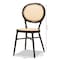 Baxton Studio Thalia MidCentury Dark Brown Finished Metal and Synthetic Rattan Outdoor Dining Chair Set2PC, PR 211-2PC-11968-ZORO - alternate 6